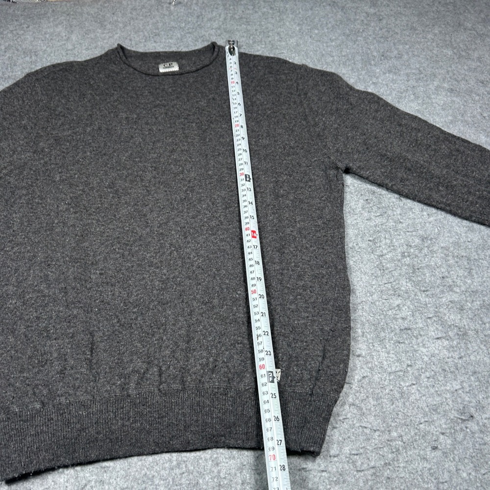 CP Company Sweater Mens Grey Wool Linen Blend Crewneck Knit italy Made - Picture 8 of 16